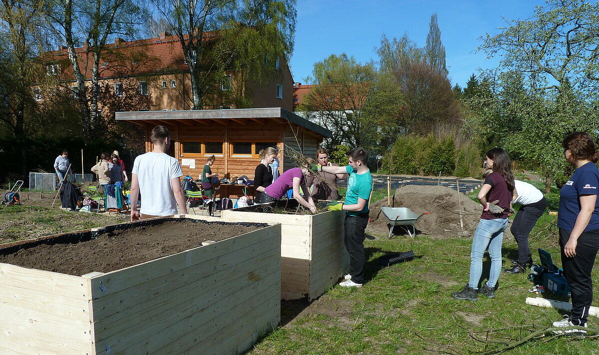 Blick in den Hochschulgarten